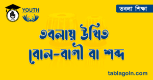 তবলায় উত্থিত বোল বাণী বা শব্দ